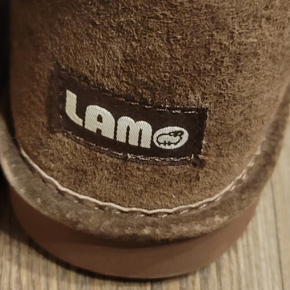 Lamo Brown Suede Water Resistant Faux Fur Boots 8 - Picture 3 of 10